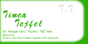 timea tejfel business card